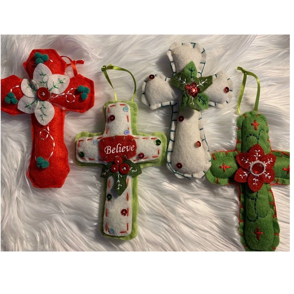 Other - Four craft Cross Christmas Ornaments